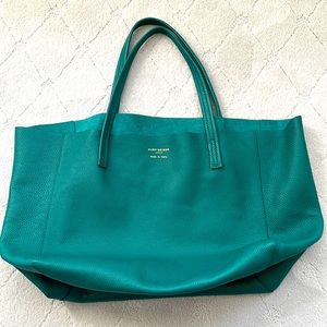 Kurt Geiger Horizontal Tote in green leather